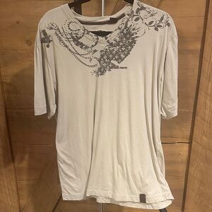 Men's Beige Graphic Tee